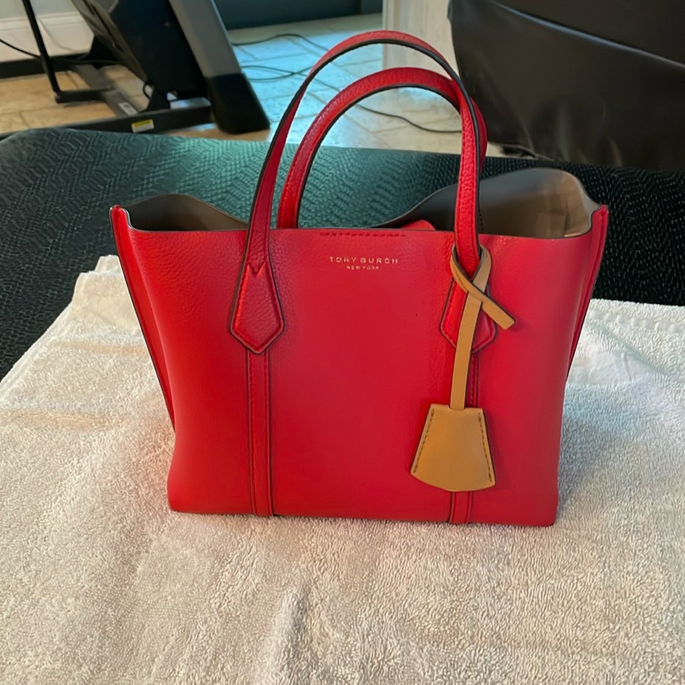 Tory Burch Red Small Bucket Purse - like new